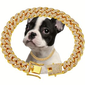 Shiny Diamond Safety Metal Necklace (Option: Glod-L)